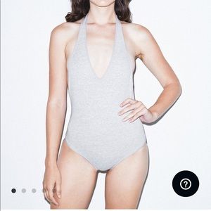 American Apparel Cotton Spandex Halter Bodysuit